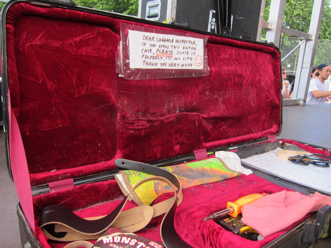 John Dwyer's guitar case <br/>